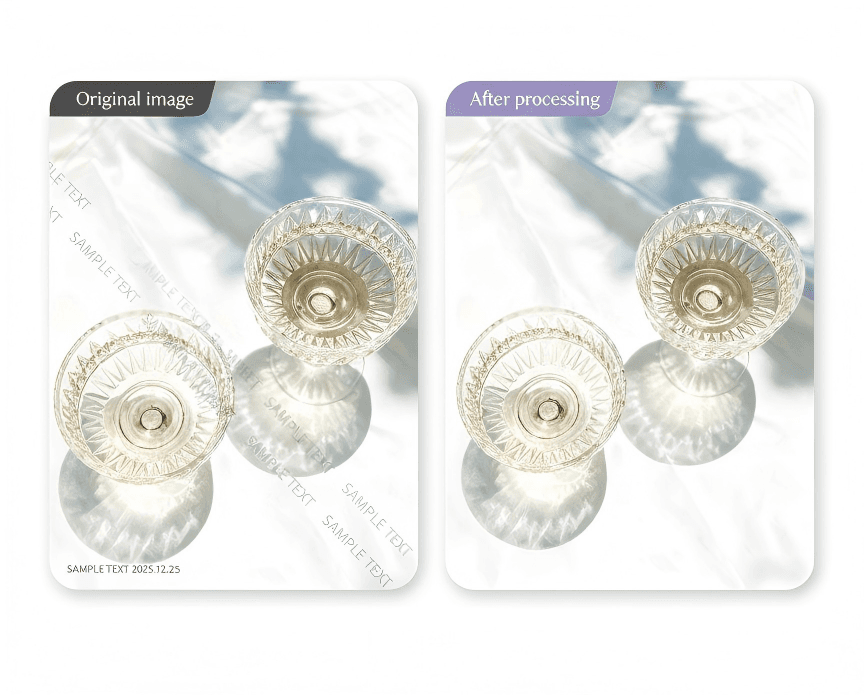 AI image watermark remover before and after example